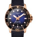 Tissot Seastar 1000 Powermatic 80 Automatisk Herrklocka 43 mm – Blå Gradient Urtavla med Blå Textilrem