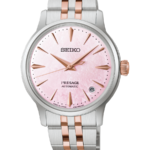 Seiko Presage Cocktail Time Damklocka Automatic 34 mm – Rosa Mother of Pearl Urtavla med Tvåfärgad Stållänk Limited Edition