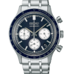 Seiko Chronograph Herrklocka Quartz 38.7 mm – Mörkblå Urtavla med Stållänk
