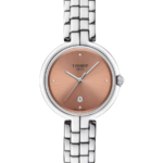 Tissot Flamingo Damklocka Quartz 30 mm – Rosa Urtavla med Silverfärgad Boett och Länk