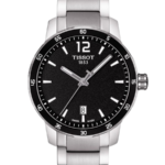 Tissot Quickster Herrklocka Quartz 40 mm – Svart Urtavla med Silverfärgad Boett och Länk