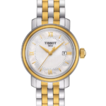 Tissot Bridgeport Lady Damklocka Quartz 29 mm – Vit Pärlemorurtavla med Tvåfärgad Boett och Länk