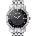 Tissot Bridgeport Herrklocka Quartz 40 mm – Svart Urtavla med Silverfärgad Boett och Länk