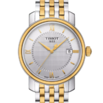 Tissot Bridgeport Herrklocka Quartz 40 mm – Silverfärgad Urtavla med Tvåfärgad Boett och Länk