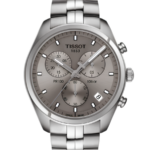 Tissot PR 100 Chronograph Herrklocka Quartz 41 mm – Grå Urtavla med Silverfärgad Boett och Länk