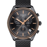 Tissot PR 100 Chronograph Herrklocka Quartz 41 mm – Anthracite Urtavla med Gun/Gold PVD Boett och Länk