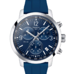 Tissot PRC 200 Chronograph Herrklocka Quartz 43 mm  – Blå Urtavla med Blått Gummiband