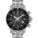 Tissot Seastar 1000 Damklocka Quartz Chronograph 38 mm – Grå Gradient Urtavla med Silverfärgad Boett och Länk
