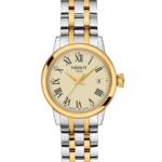 Tissot Classic Dream Damklocka Quartz 28 mm – Guld Urtavla med Bicolor Boett och Stållänk