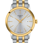 Tissot Classic Dream Herrklocka Quartz 42 mm – Silverfärgad Urtavla med Bicolor Boett och Stållänk