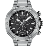 Tissot T-Race Chronograph Herrklocka Quartz 45 mm – Svart Urtavla med Stållänk