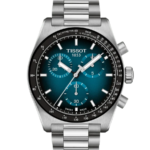 Tissot PR516 Chronograph Herrklocka Quartz 40 mm – Blå Urtavla med Stållänk