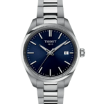 Tissot PR 100 Damklocka Quartz 34 mm – Blå Urtavla med Stållänk
