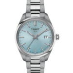 Tissot PR 100 Damklocka Quartz 34 mm – Isblå Urtavla med Stållänk