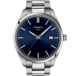 Tissot PR 100 Herrklocka Quartz 40 mm – Blå Urtavla med Stållänk