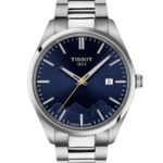 Tissot PR 100 Jungfraubahn Herrklocka Quartz 40 mm – Blå Urtavla med Stållänk