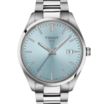 Tissot PR 100 Herrklocka Quartz 40 mm – Ljusblå Urtavla med Stållänk