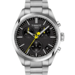 Tissot PR 100 Chronograph Herrklocka Quartz 40 mm – Svart Sunray Urtavla med Stållänk