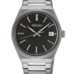 Seiko Classic Herrklocka Quartz 38.9 mm – Silverfärgad Mönstrad Urtavla med Stållänk